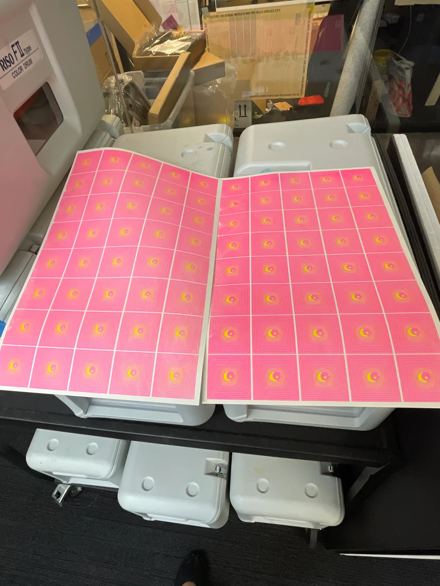 scanned frames / contact sheet for riso animation